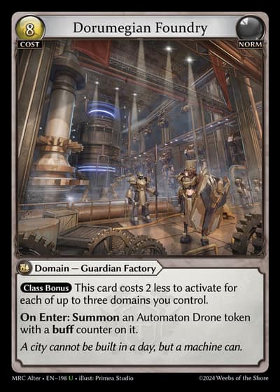 Dorumegian Foundry MRC Alter-EN-198-Foil-Uncommon (U) - Mercurial Heart Alter Edition - Grand Archive Card