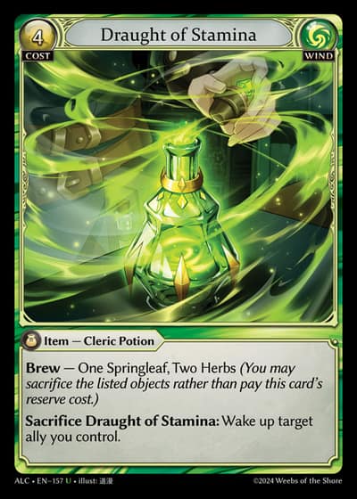 Draught of Stamina ALC-EN-157-Foil-Uncommon (U) - Alchemical Revolution - Grand Archive Card