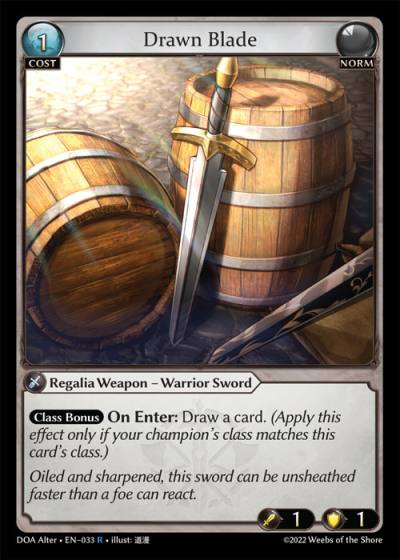 Drawn Blade DOA Alter-EN-033-Foil-Rare (R) - Dawn of Ashes Alter Edition - Grand Archive Card