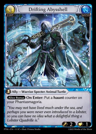 Drifting Abysshell PTM-EN-111-Foil-Common (C) - Phantom Monarchs - Grand Archive Card