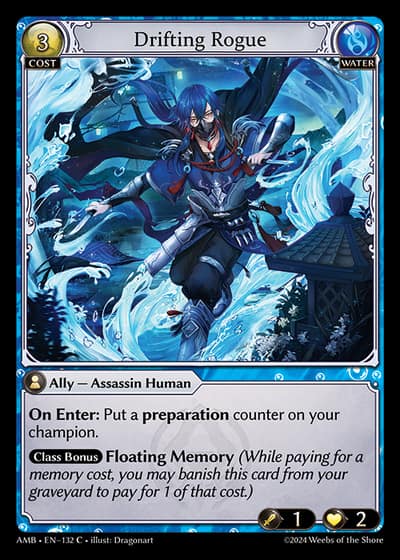 Drifting Rogue AMB-EN-132-Foil-Common (C) - Mortal Ambition - Grand Archive Card