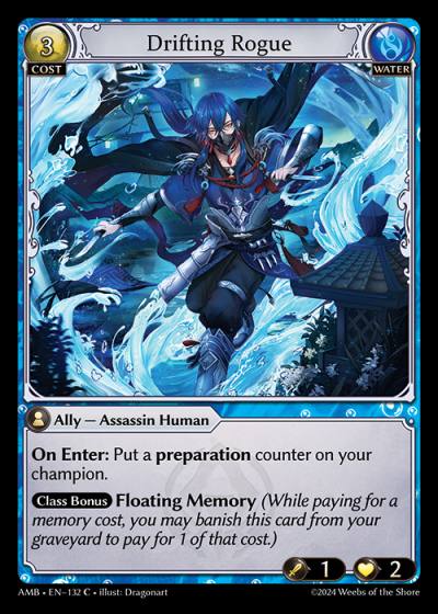 Drifting Rogue AMB-EN-132-Normal-Common (C) - Mortal Ambition - Grand Archive Card