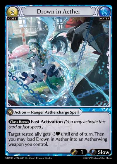 Drown in Aether DTRSD-EN-045-Normal-Uncommon (U) - Distorted Reflections Starter Decks - Grand Archive Card