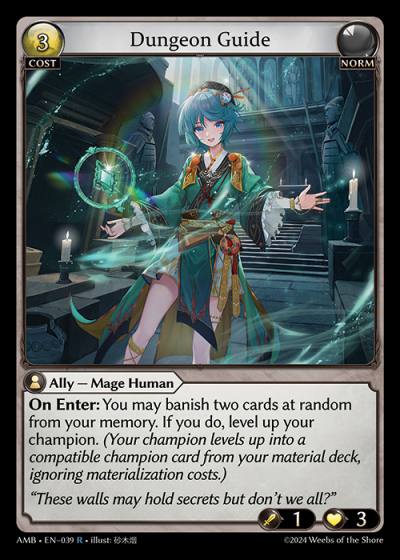 Dungeon Guide AMB-EN-039-Normal-Rare (R) - Mortal Ambition - Grand Archive Card