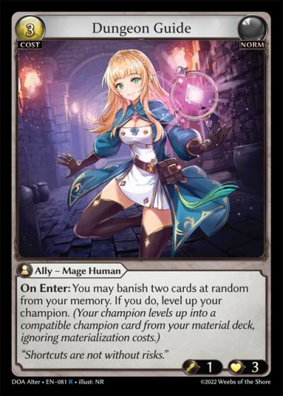 Dungeon Guide DOA Alter-EN-081-Normal-Rare (R) - Dawn of Ashes Alter Edition - Grand Archive Card