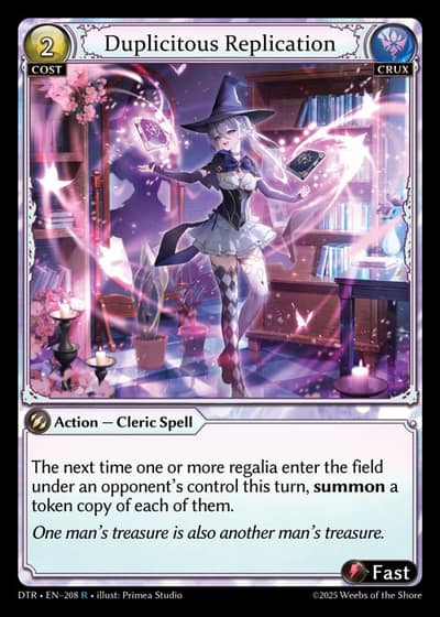 Duplicitous Replication DTR-EN-208-Foil-Rare (R) - Distorted Reflections - Grand Archive Card