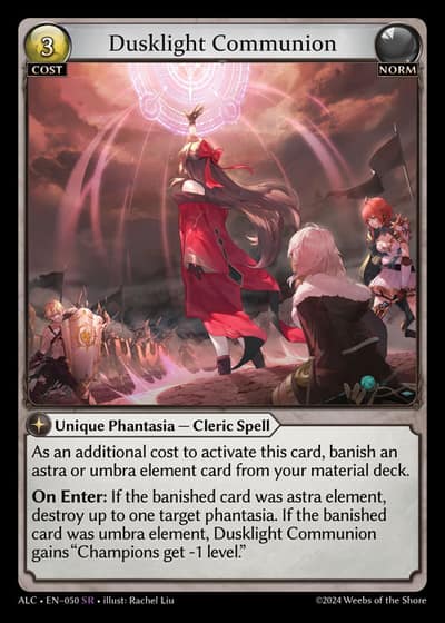 Dusklight Communion ALC-EN-050-Foil-Super Rare (SR) - Alchemical Revolution - Grand Archive Card