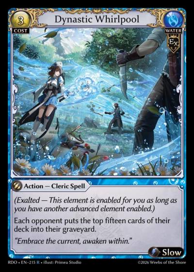 Dynastic Whirlpool RDO-EN-215-Foil-Rare (R) - Radiant Origins - Grand Archive Card