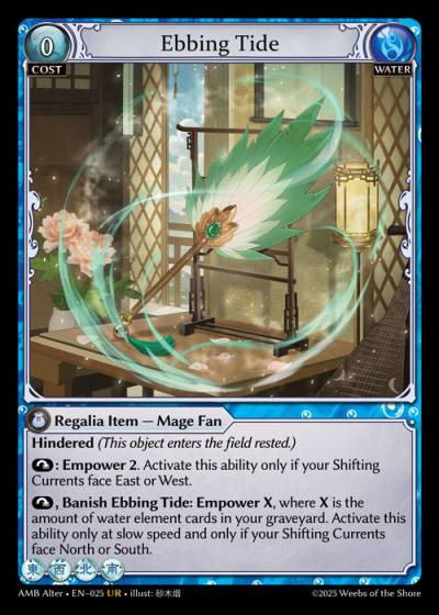 Ebbing Tide AMB Alter-EN-025-Normal-Ultra Rare (UR) - Mortal Ambition Alter Edition - Grand Archive Card