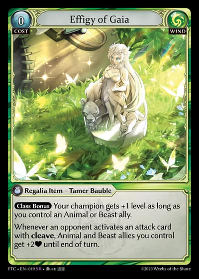 Effigy of Gaia FTC-EN-019-Foil-Super Rare (SR) - Fractured Crown - Grand Archive Card