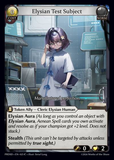 Elysian Test Subject PRDSD-EN-025-Normal-Common (C) - .asphodel/paradise Starter Decks - Grand Archive Card