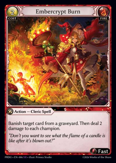 Embercrypt Burn PRDG-EN-006-Foil-Super Rare (SR) - .asphodel/paradise Grimoire - Grand Archive Card