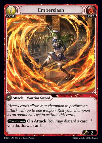 Emberslash PRD-EN-113-Foil-Common (C) - .asphodel/paradise - Grand Archive Card
