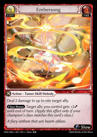 Embersong DOA Alter-EN-129-Foil-Uncommon (U) - Dawn of Ashes Alter Edition - Grand Archive Card