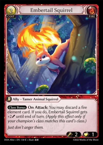 Embertail Squirrel DOA Alter-EN-130-Normal-Common (C) - Dawn of Ashes Alter Edition - Grand Archive Card