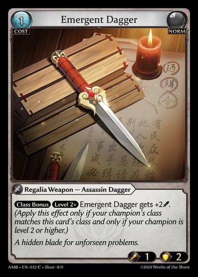 Emergent Dagger AMB-EN-012-Normal-Common (C) - Mortal Ambition - Grand Archive Card