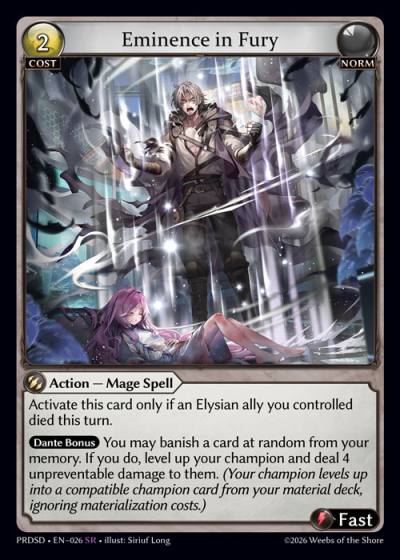 Eminence in Fury PRDSD-EN-026-Normal-Super Rare (SR) - .asphodel/paradise Starter Decks - Grand Archive Card