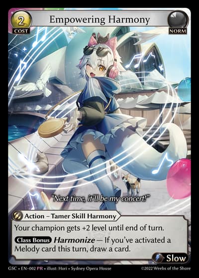 Empowering Harmony GSC-EN-002-Foil-Promotional Rare (PR) - GenSeCha - Grand Archive Card
