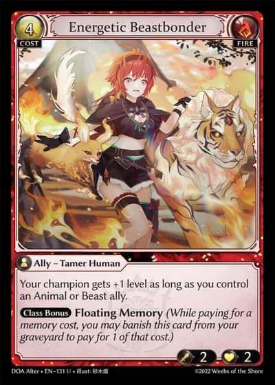 Energetic Beastbonder DOA Alter-EN-131-Foil-Uncommon (U) - Dawn of Ashes Alter Edition - Grand Archive Card