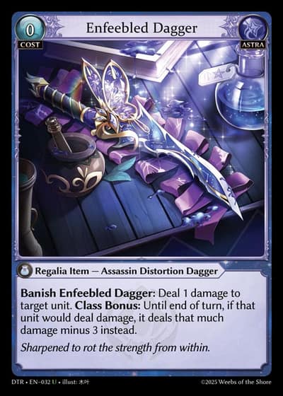 Enfeebled Dagger DTR-EN-032-Foil-Uncommon (U) - Distorted Reflections - Grand Archive Card