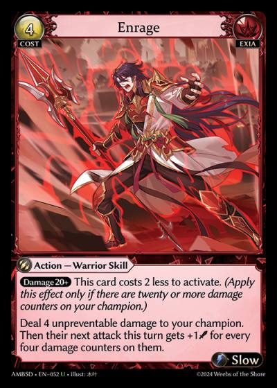 Enrage AMBSD-EN-052-Normal-Uncommon (U) - Mortal Ambition Starter Decks - Grand Archive Card