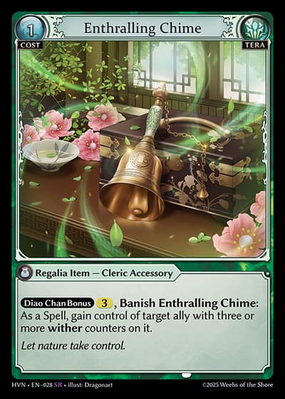 Enthralling Chime HVN-EN-028-Foil-Super Rare (SR) - Abyssal Heaven - Grand Archive Card