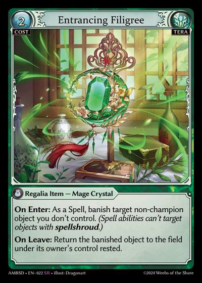 Entrancing Filigree AMBSD-EN-022-Normal-Super Rare (SR) - Mortal Ambition Starter Decks - Grand Archive Card