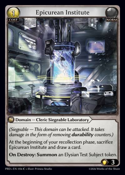Epicurean Institute PRD-EN-056-Foil-Common (C) - .asphodel/paradise - Grand Archive Card