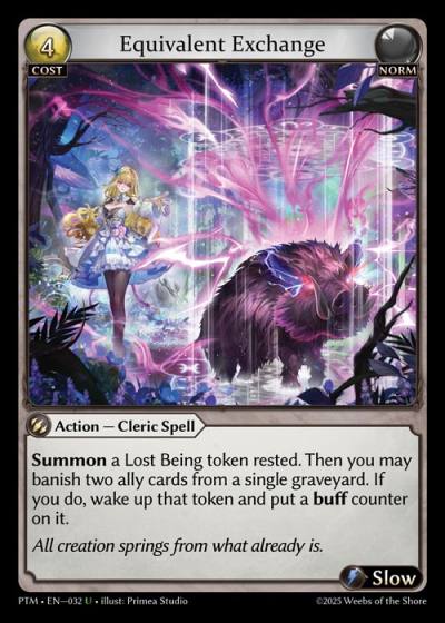 Equivalent Exchange PTM-EN-032-Foil-Uncommon (U) - Phantom Monarchs - Grand Archive Card