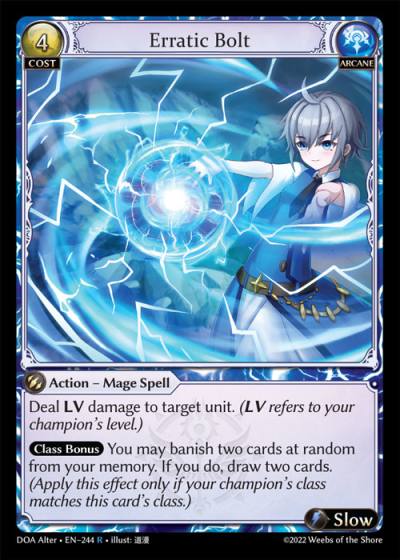 Erratic Bolt DOA Alter-EN-244-Foil-Rare (R) - Dawn of Ashes Alter Edition - Grand Archive Card