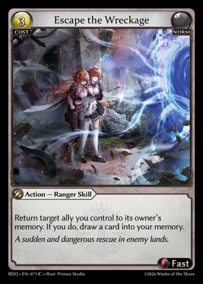 Escape the Wreckage RDO-EN-071-Foil-Common (C) - Radiant Origins - Grand Archive Card