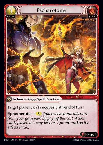 Escharotomy PRD-EN-114-Foil-Uncommon (U) - .asphodel/paradise - Grand Archive Card