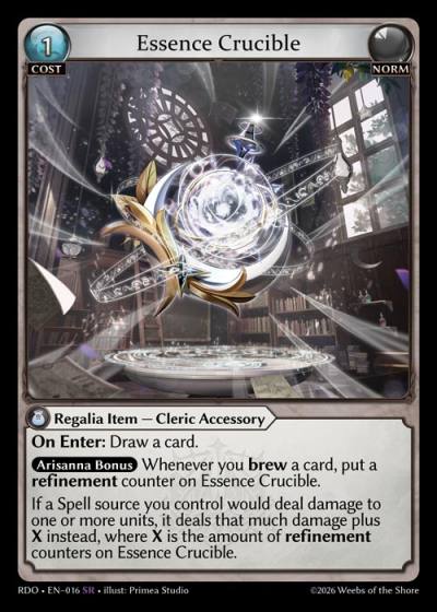 Essence Crucible RDO-EN-016-Normal-Super Rare (SR) - Radiant Origins - Grand Archive Card
