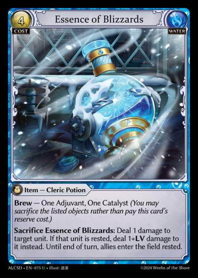 Essence of Blizzards ALCSD-EN-075-Normal-Uncommon (U) - Alchemical Revolution Starter Decks - Grand Archive Card