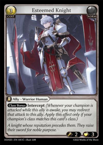 Esteemed Knight DOASD-EN-045-Normal-Common (C) - Dawn of Ashes Starter Decks - Grand Archive Card