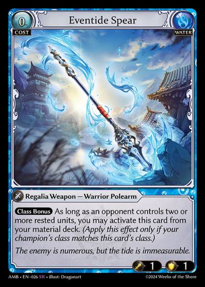 Eventide Spear AMB-EN-026-Normal-Super Rare (SR) - Mortal Ambition - Grand Archive Card