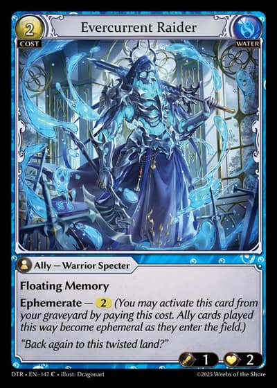 Evercurrent Raider DTR-EN-147-Foil-Common (C) - Distorted Reflections - Grand Archive Card
