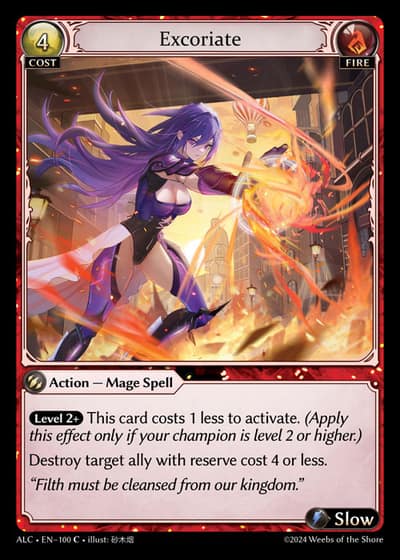 Excoriate ALC-EN-100-Foil-Common (C) - Alchemical Revolution - Grand Archive Card