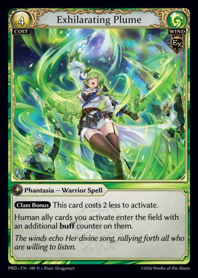 Exhilarating Plume PRD-EN-189-Foil-Rare (R) - .asphodel/paradise - Grand Archive Card