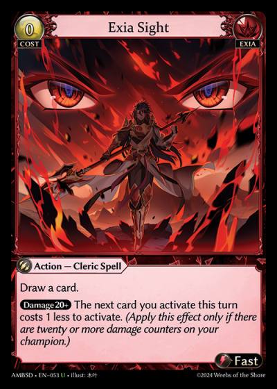 Exia Sight AMBSD-EN-053-Normal-Uncommon (U) - Mortal Ambition Starter Decks - Grand Archive Card