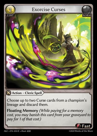 Exorcise Curses ALC-EN-055-Foil-Common (C) - Alchemical Revolution - Grand Archive Card