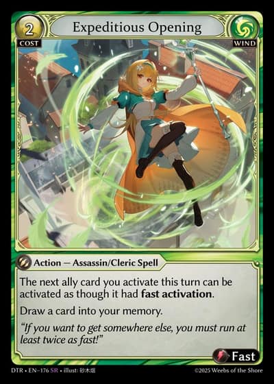 Expeditious Opening DTR-EN-176-Foil-Super Rare (SR) - Distorted Reflections - Grand Archive Card