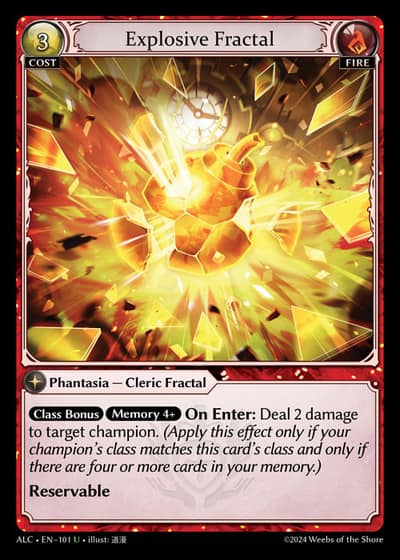 Explosive Fractal ALC-EN-101-Foil-Uncommon (U) - Alchemical Revolution - Grand Archive Card