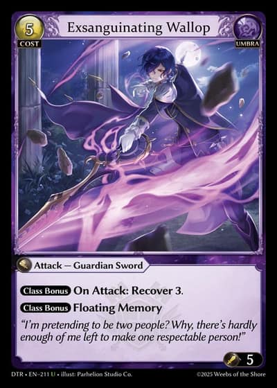 Exsanguinating Wallop DTR-EN-211-Foil-Uncommon (U) - Distorted Reflections - Grand Archive Card