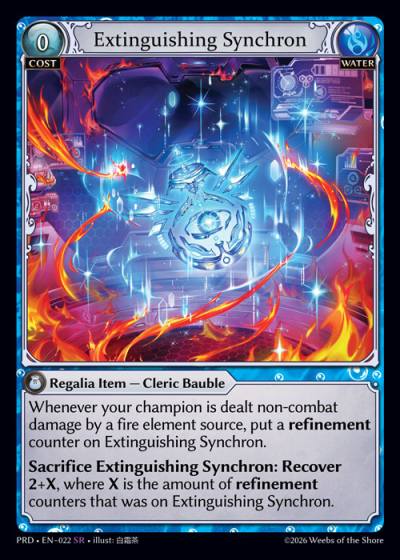 Extinguishing Synchron PRD-EN-022-Foil-Super Rare (SR) - .asphodel/paradise - Grand Archive Card