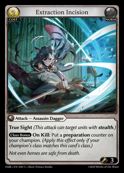 Extraction Incision AMB-EN-040-Foil-Uncommon (U) - Mortal Ambition - Grand Archive Card