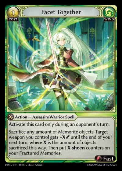 Facet Together PTM-EN-143-Foil-Uncommon (U) - Phantom Monarchs - Grand Archive Card