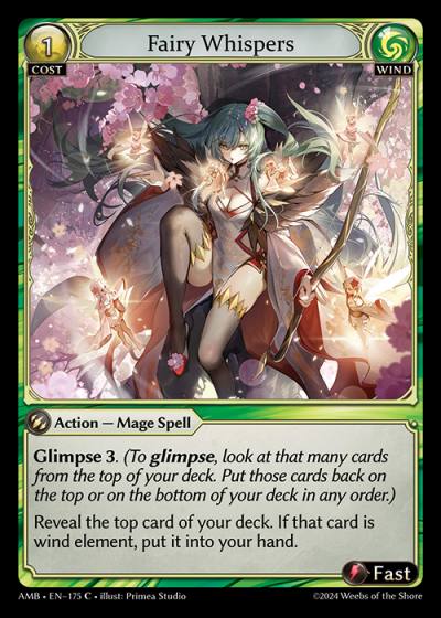 Fairy Whispers AMB-EN-175-Normal-Common (C) - Mortal Ambition - Grand Archive Card