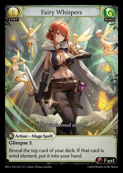 Fairy Whispers SP2-EN-011-Foil-Super Rare (SR) - Supporter Pack 2 - Grand Archive Card