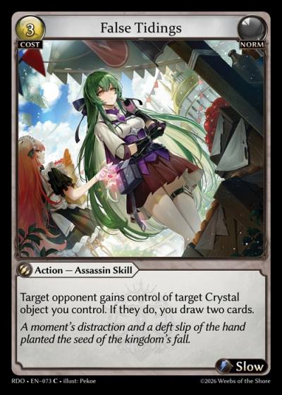 False Tidings RDO-EN-073-Foil-Common (C) - Radiant Origins - Grand Archive Card